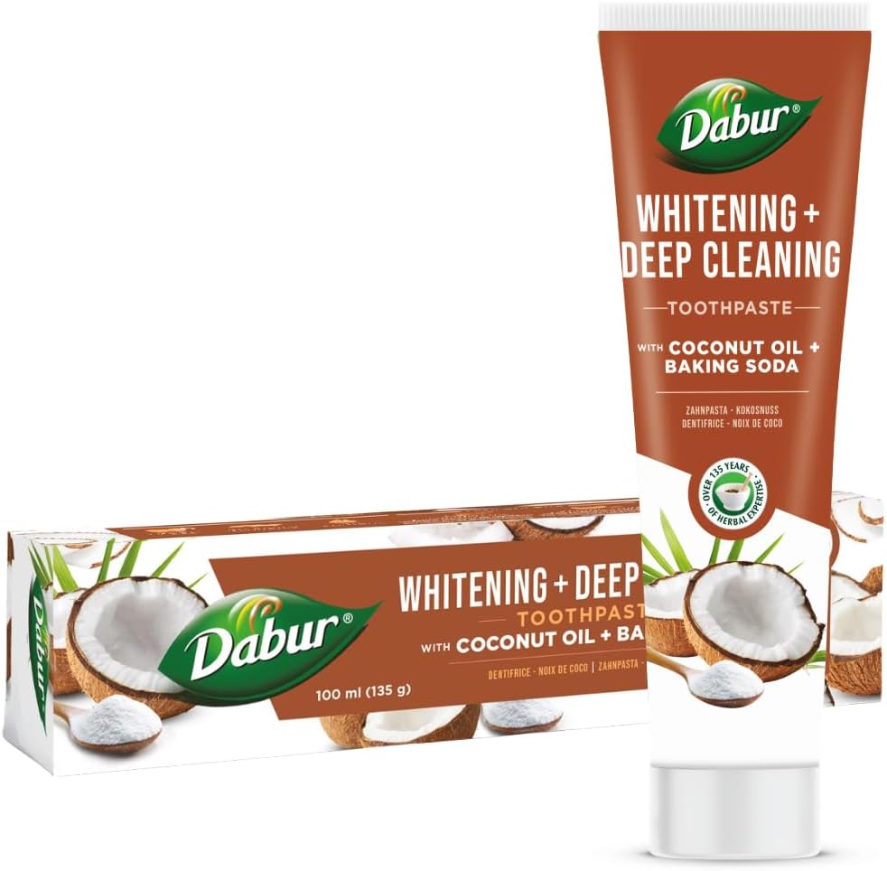Dabur Whitening Deep Cleansing Coconut Oil And Baking Soda Toothpaste 100ml
