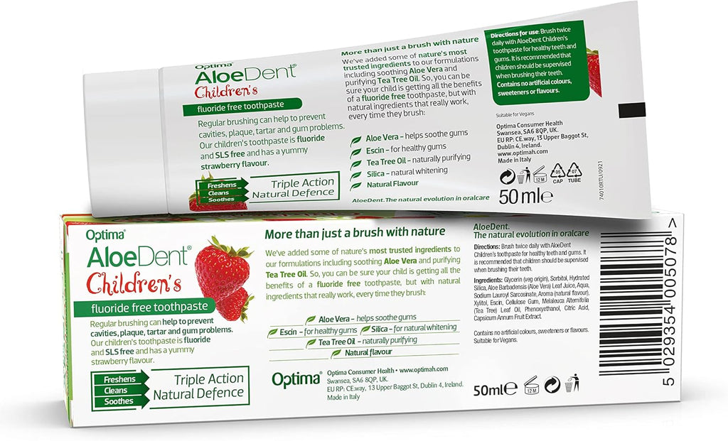 Aloedent Aloe Vera Flouride Free Toothpaste 50ml