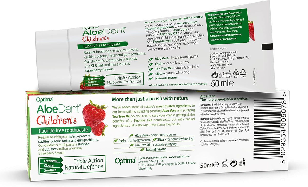 Aloedent Aloe Vera Flouride Free Toothpaste 50ml